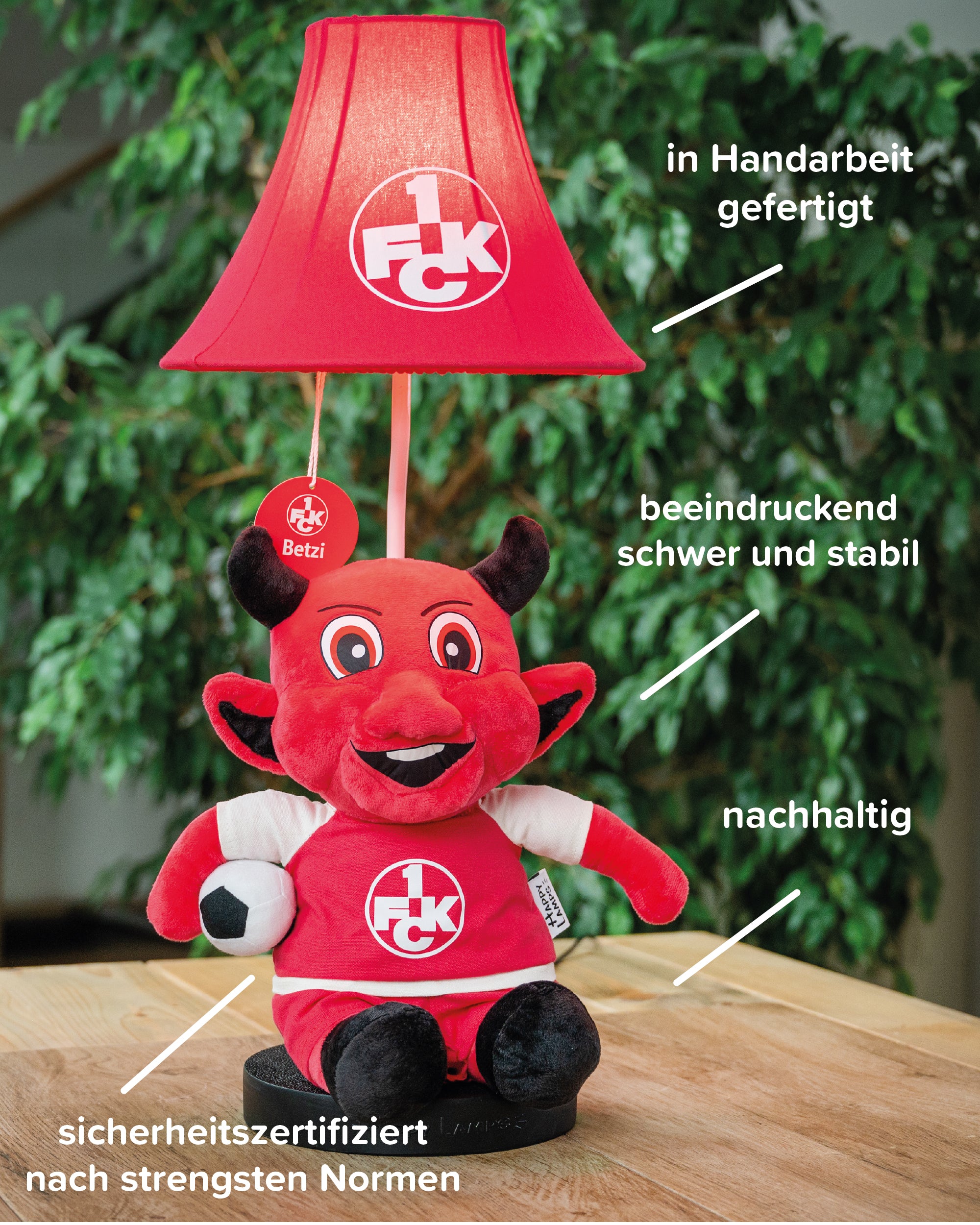 1.-FC-Kaiserlautern-Lampe Betzi (Höhe 59cm)