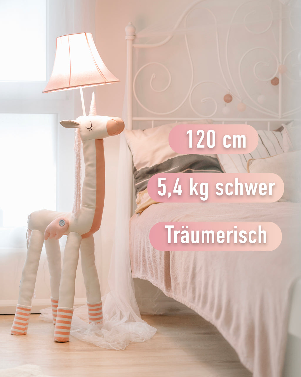 Bonita – Einhorn-Stehlampe (1,2 m)