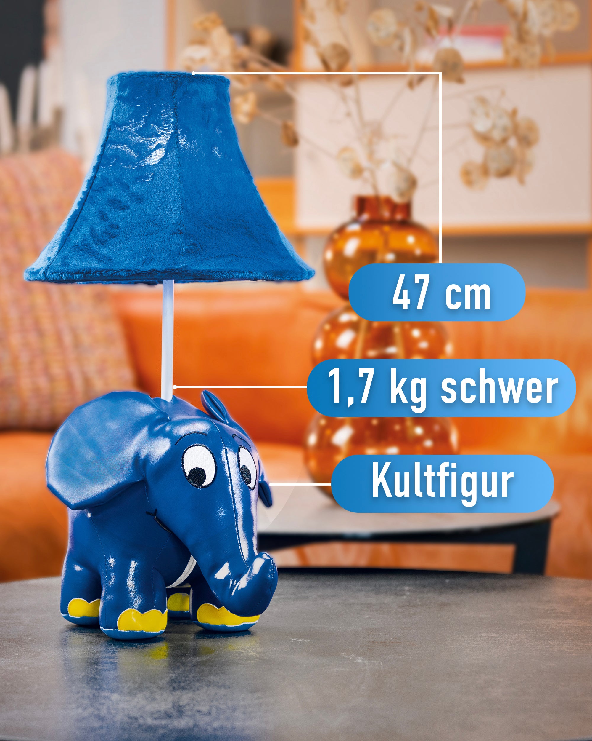 Elefant von Sendung mit der Maus (Höhe 47cm)