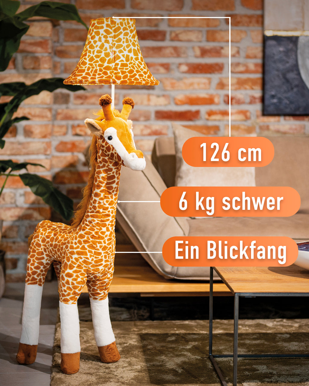 Raffi – die Giraffen-Stehlampe (126 cm)
