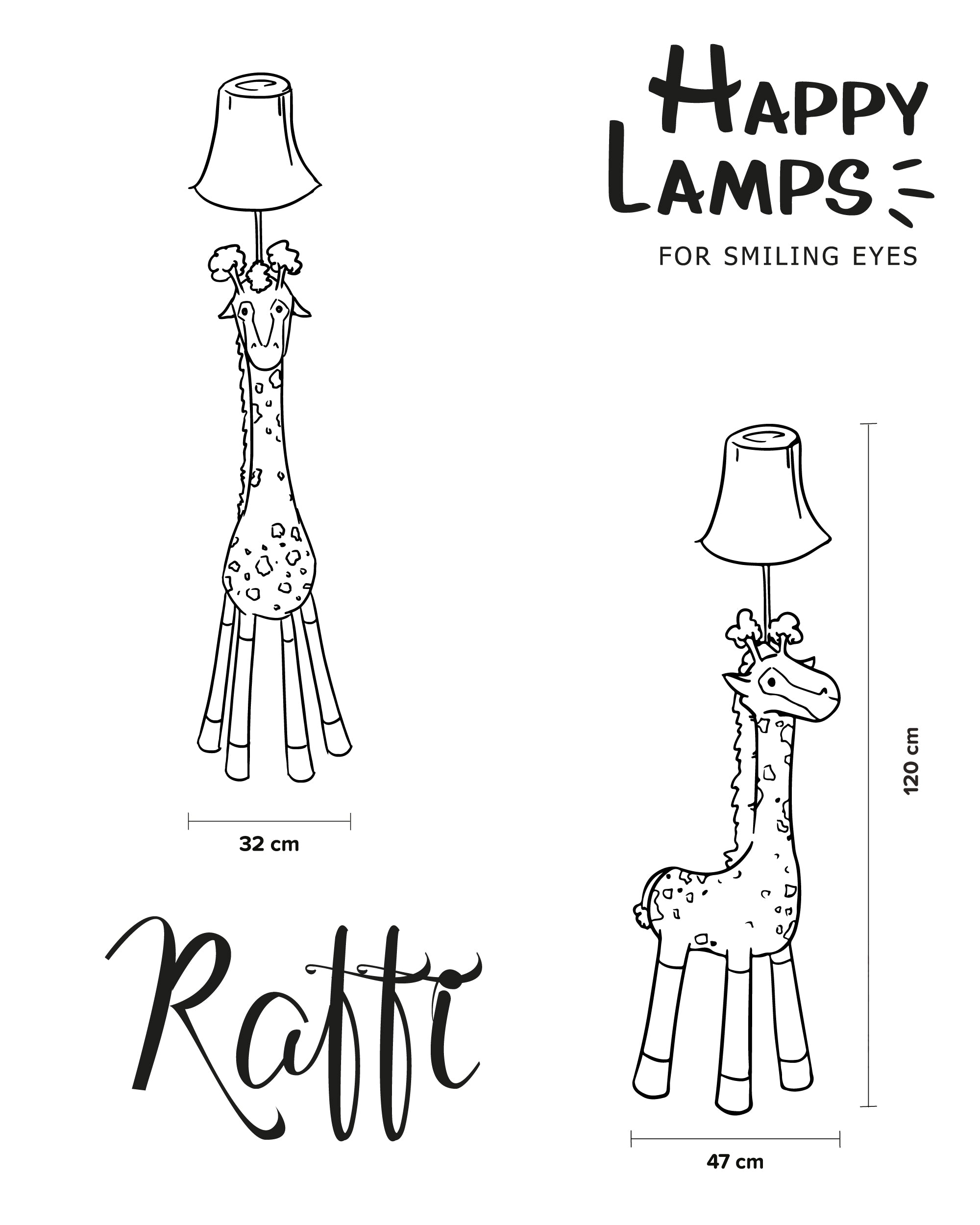 Raffi – die Giraffen-Stehlampe (126 cm)